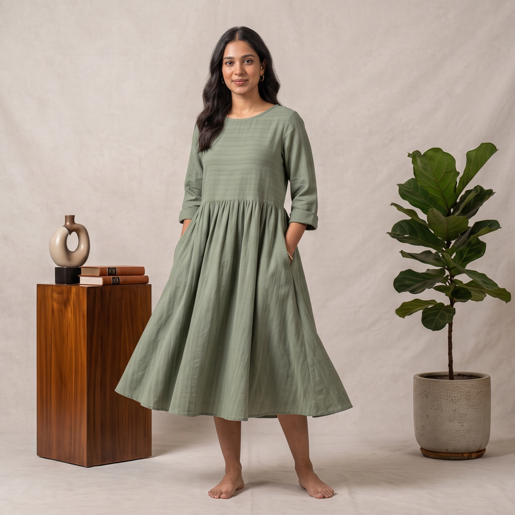 Flared A-Line Casual Dress